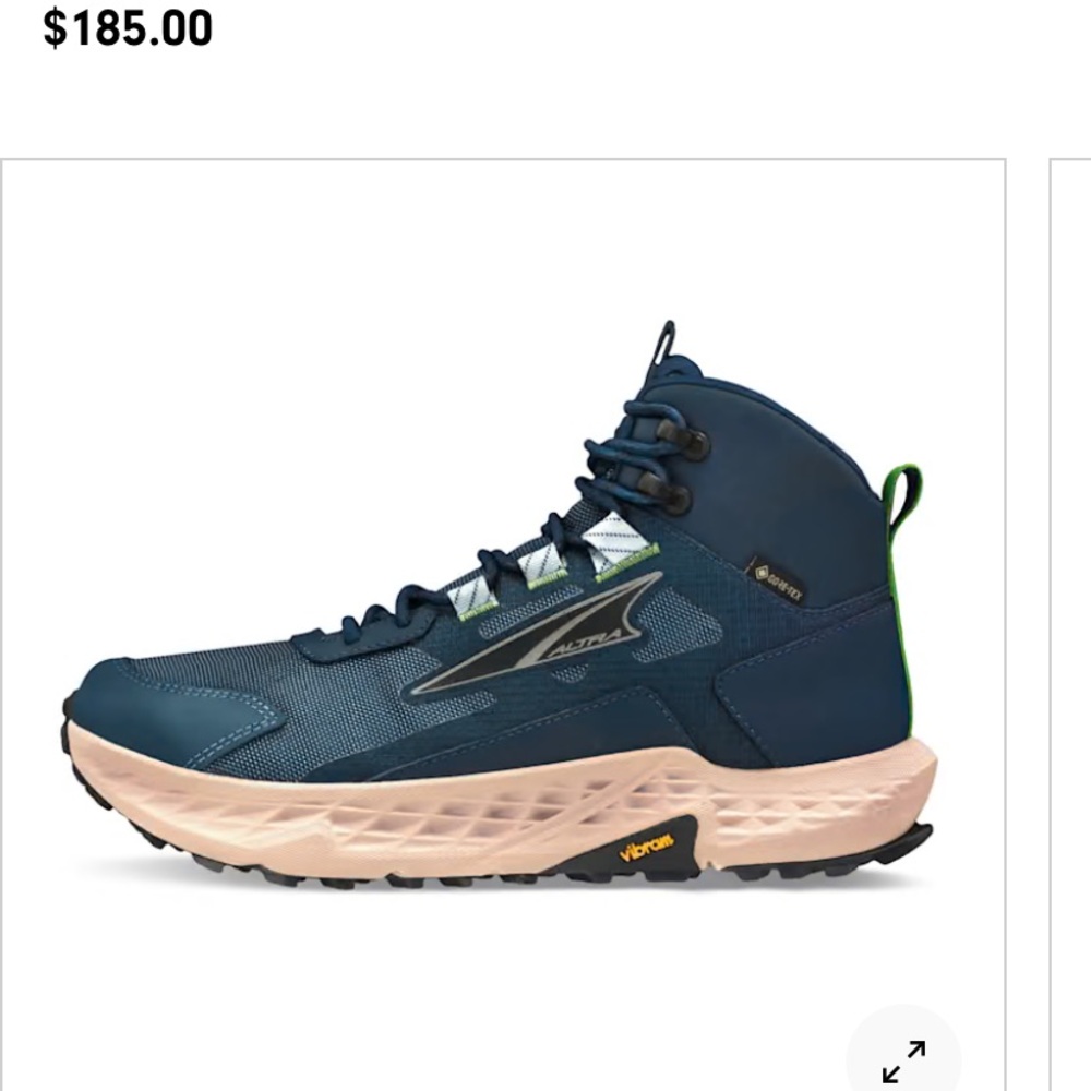 size 8.5 women’s hiking boots from vibram TIMP GTX ALTRA. $185 retail